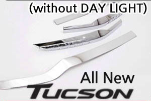 [ Tucson 2016 auto parts ] Chrome Front Bumper Molding(without Day Light)